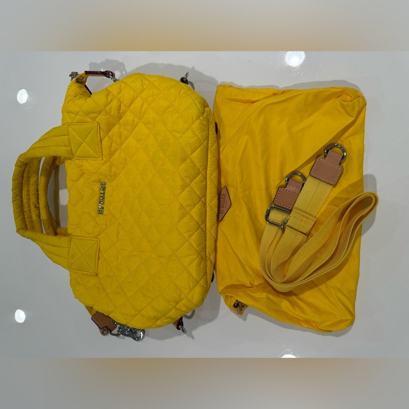 MZ Wallace Yellow Quilted Small Deluxe Sutton Women's Crossbody Bag - Picture 11 of 11